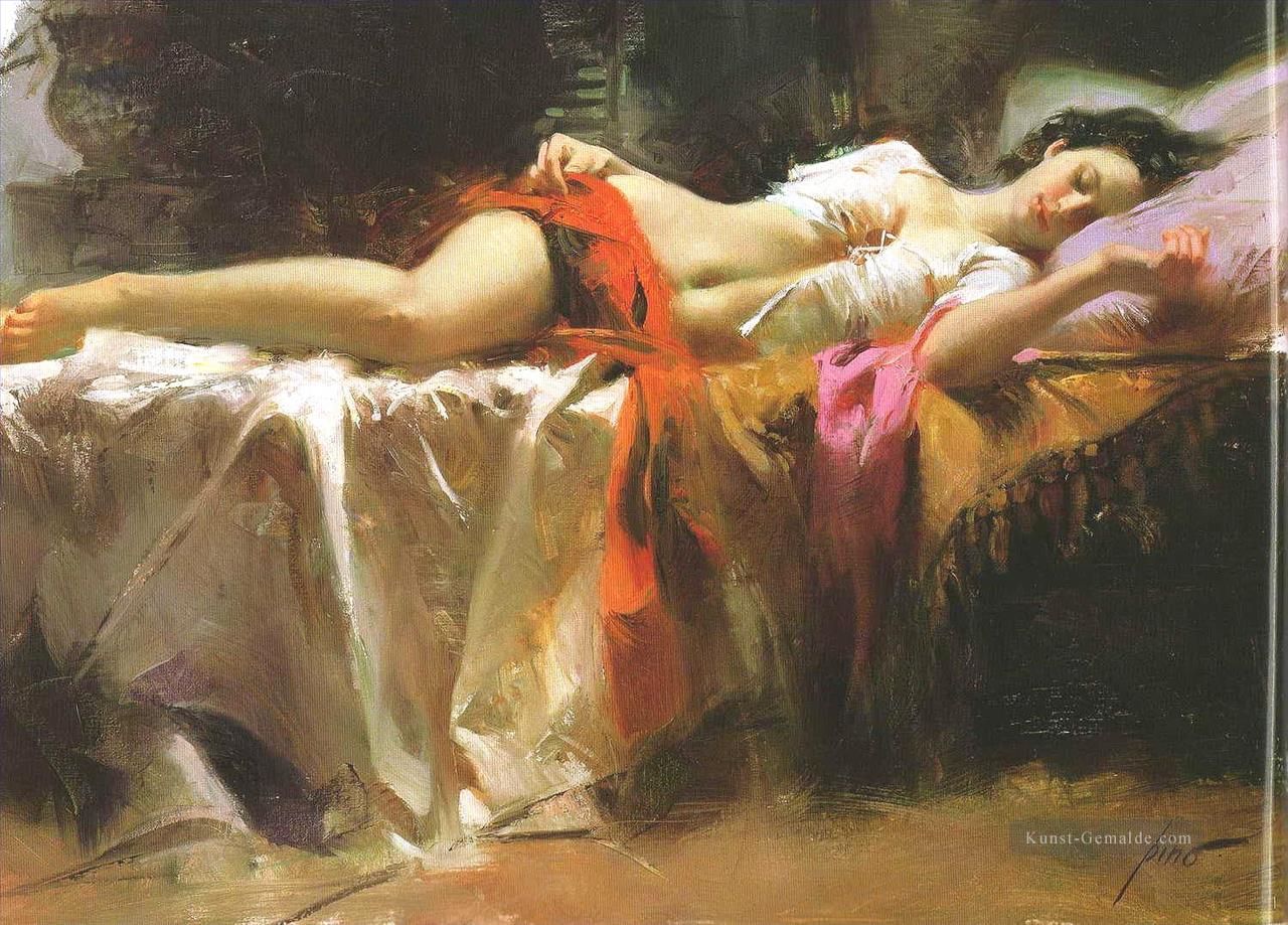PD schlafendes Mädchen Frau Impressionist Ölgemälde